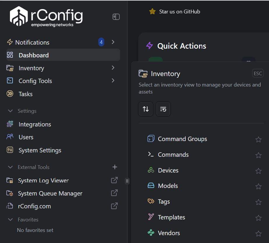 rConfig inventory
